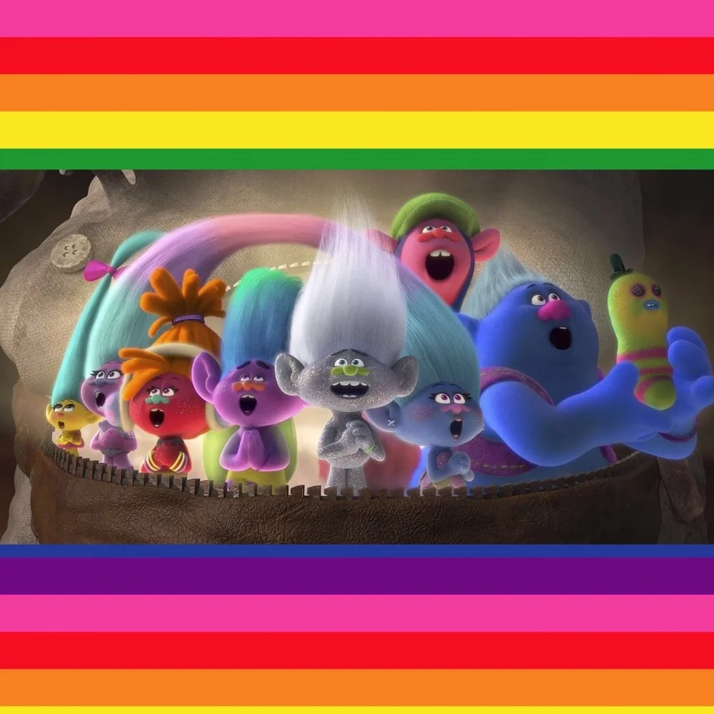 Betsey Johnson XOX Trolls Rainbow Dog Collar